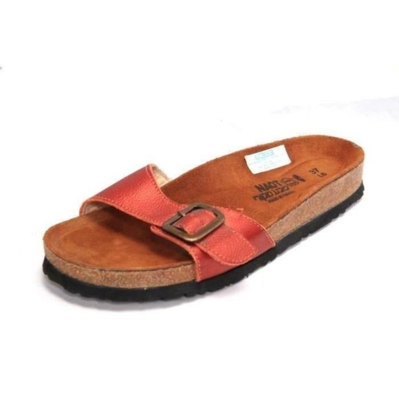 Naot Shoes - NWOB NAOT sandals slides single buckle orange 37 6